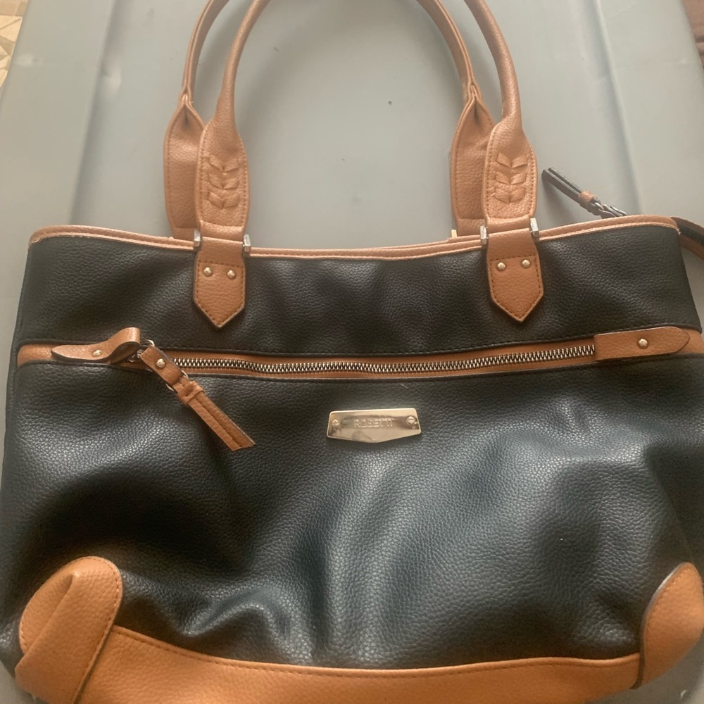 Rosetti Black and Tan Shoulder Bag